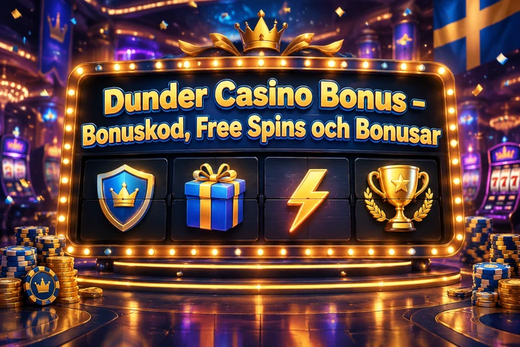 Dunder Casino Bonus - Bonuskod, Free Spins och Bonusar